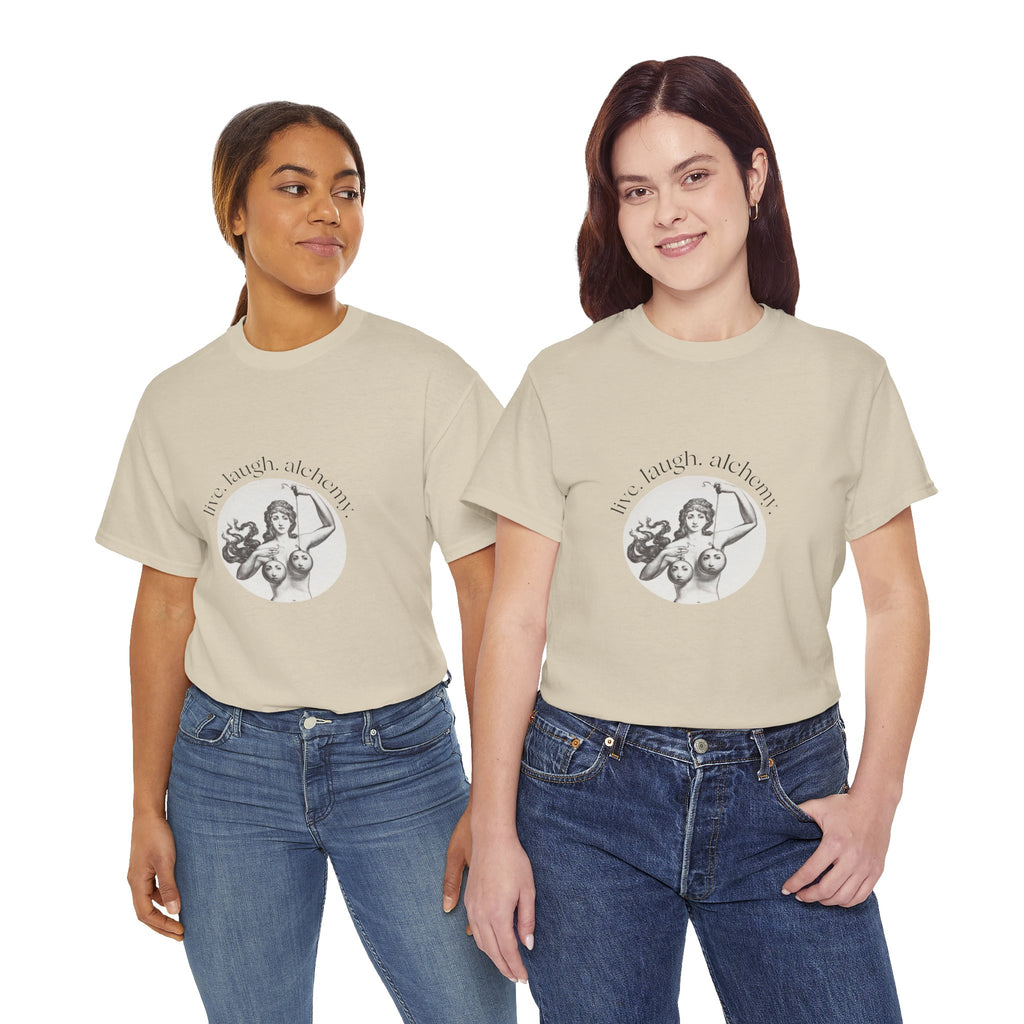 Live Laugh Alchemy Tee | vintage tarot goddess artwork