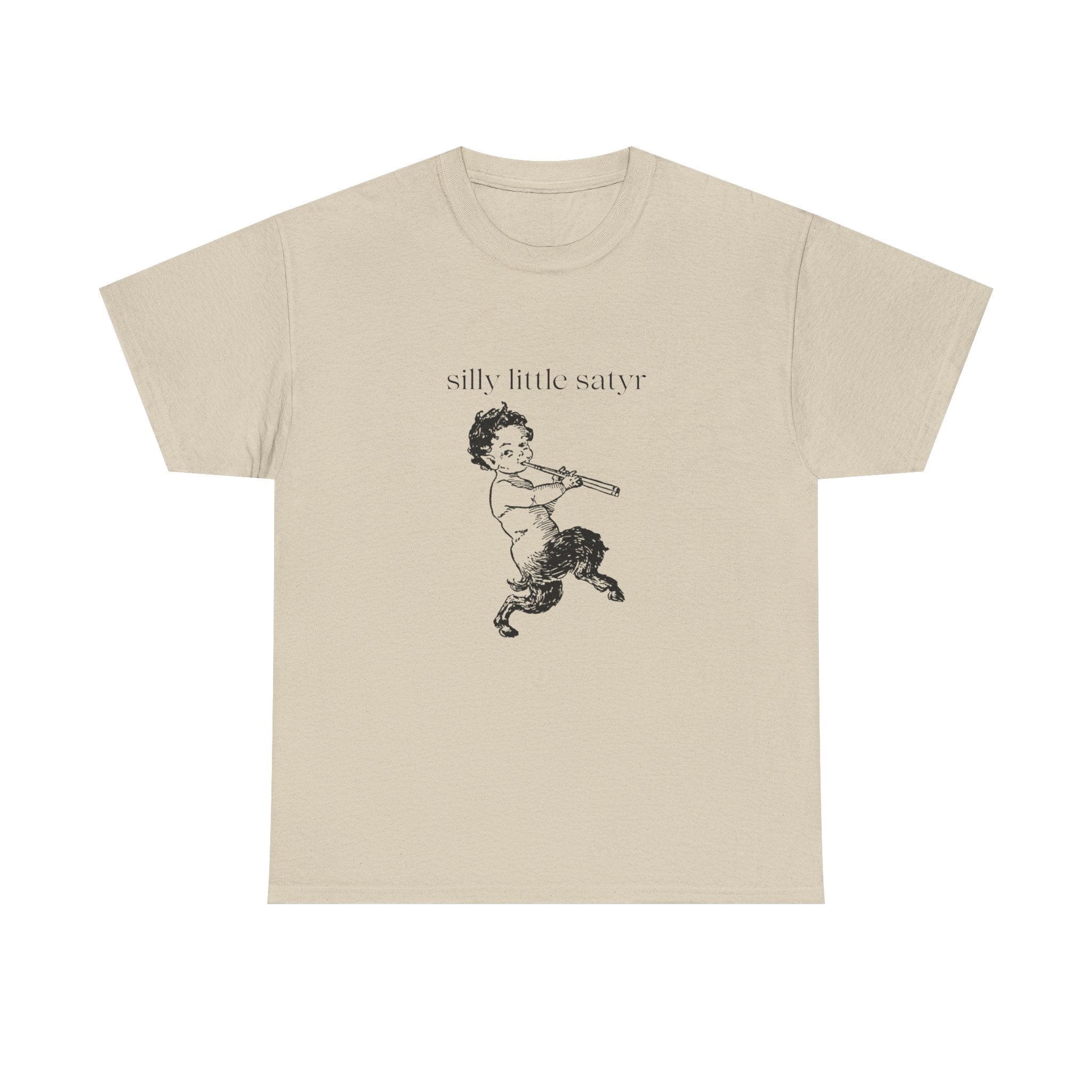 Silly Little Satyr T-Shirt | Vintage Mythology Illustration, Playful Retro Tee, Devil, Cute, Kewpie Style