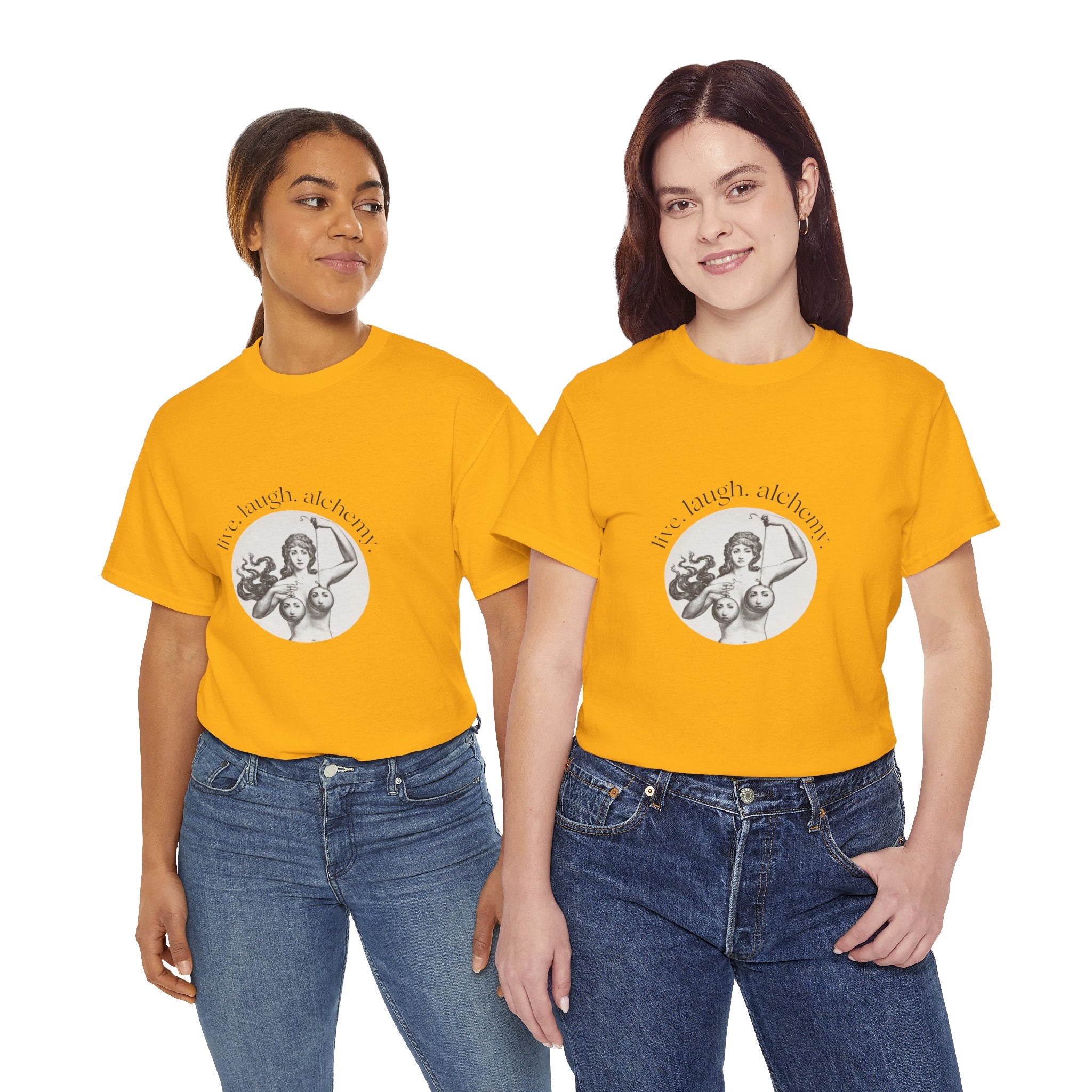 Live Laugh Alchemy Tee | vintage tarot goddess artwork