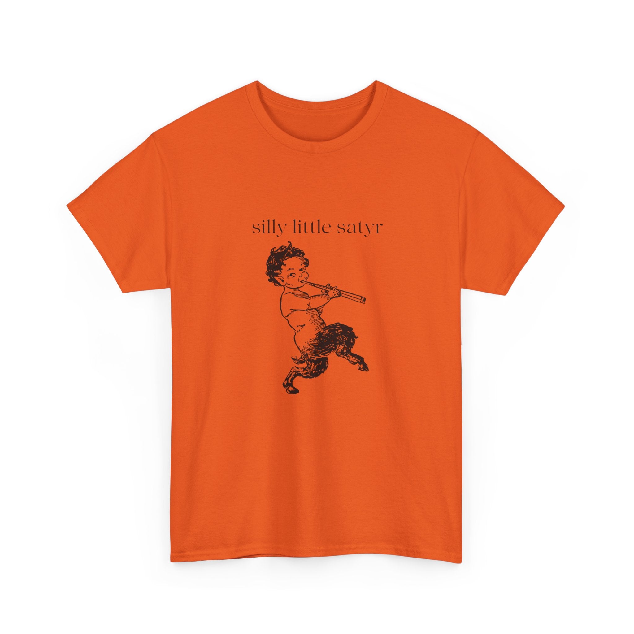 Silly Little Satyr T-Shirt | Vintage Mythology Illustration, Playful Retro Tee, Devil, Cute, Kewpie Style