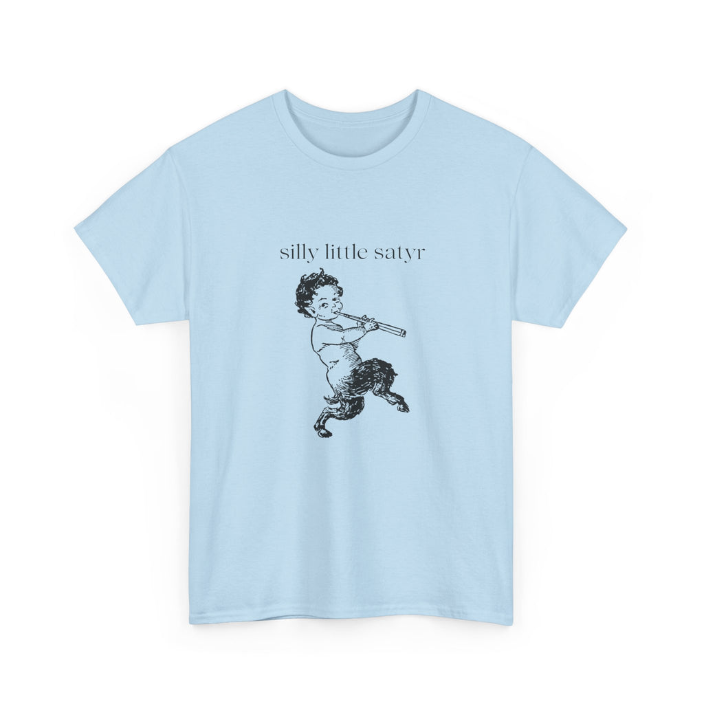 Silly Little Satyr T-Shirt | Vintage Mythology Illustration, Playful Retro Tee, Devil, Cute, Kewpie Style