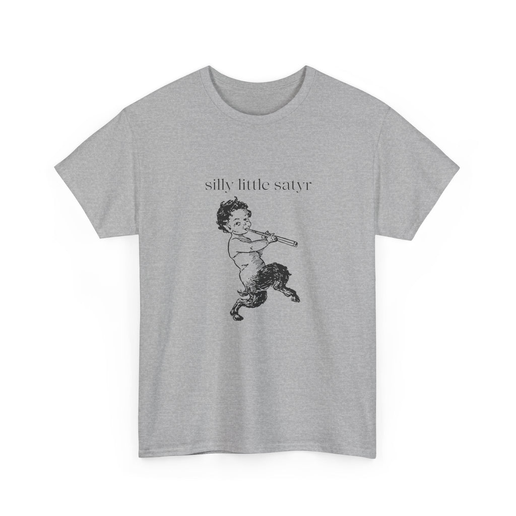 Silly Little Satyr T-Shirt | Vintage Mythology Illustration, Playful Retro Tee, Devil, Cute, Kewpie Style