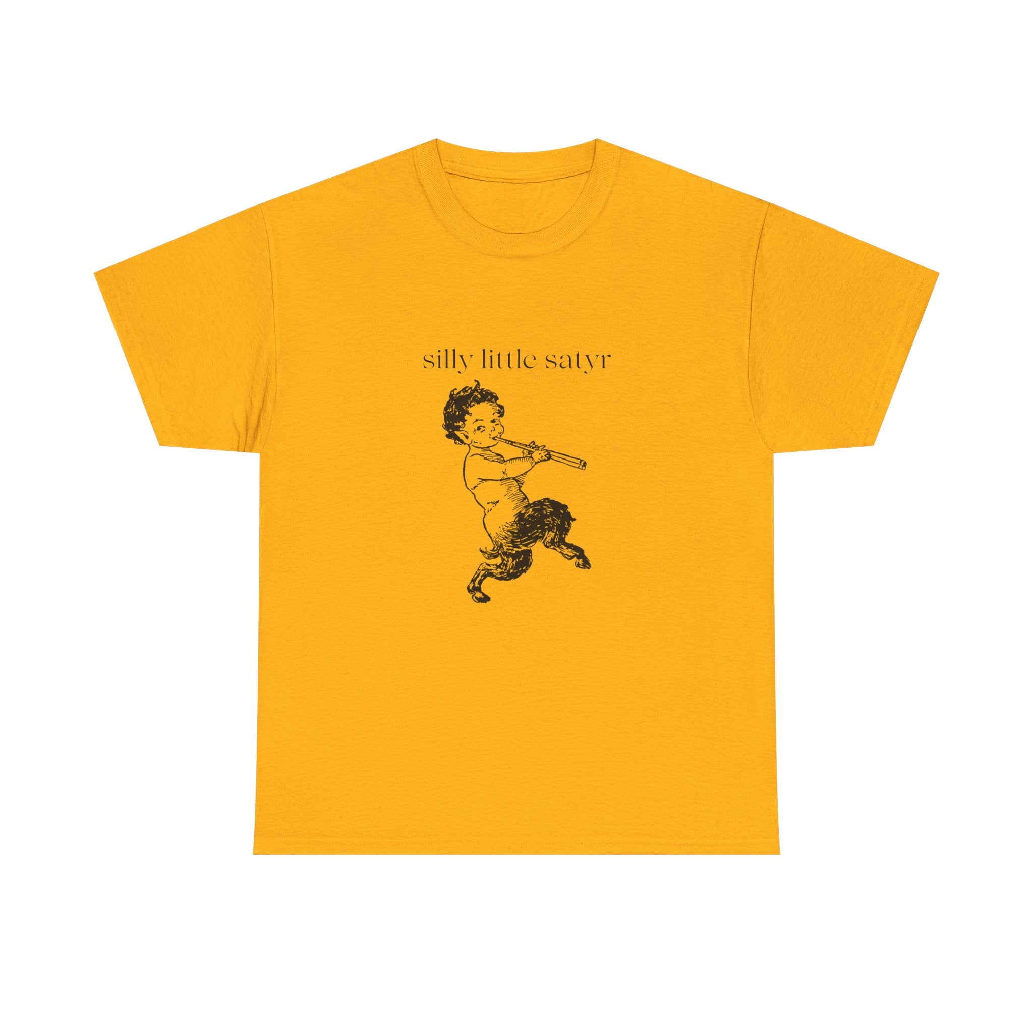 Silly Little Satyr T-Shirt | Vintage Mythology Illustration, Playful Retro Tee, Devil, Cute, Kewpie Style