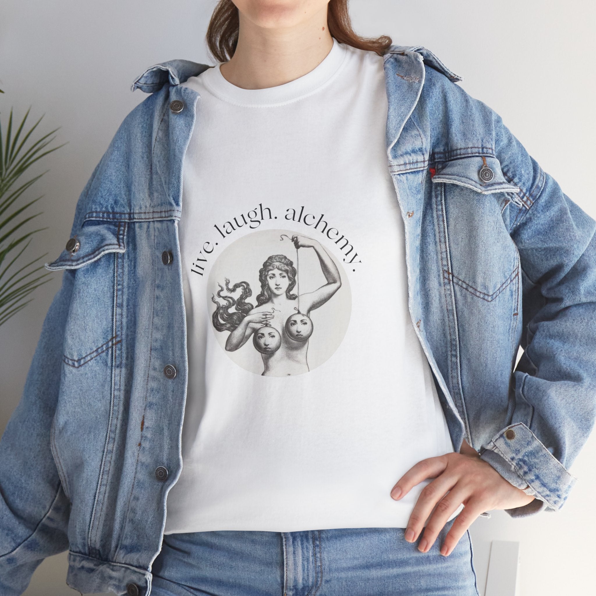 Live Laugh Alchemy Tee | vintage tarot goddess artwork