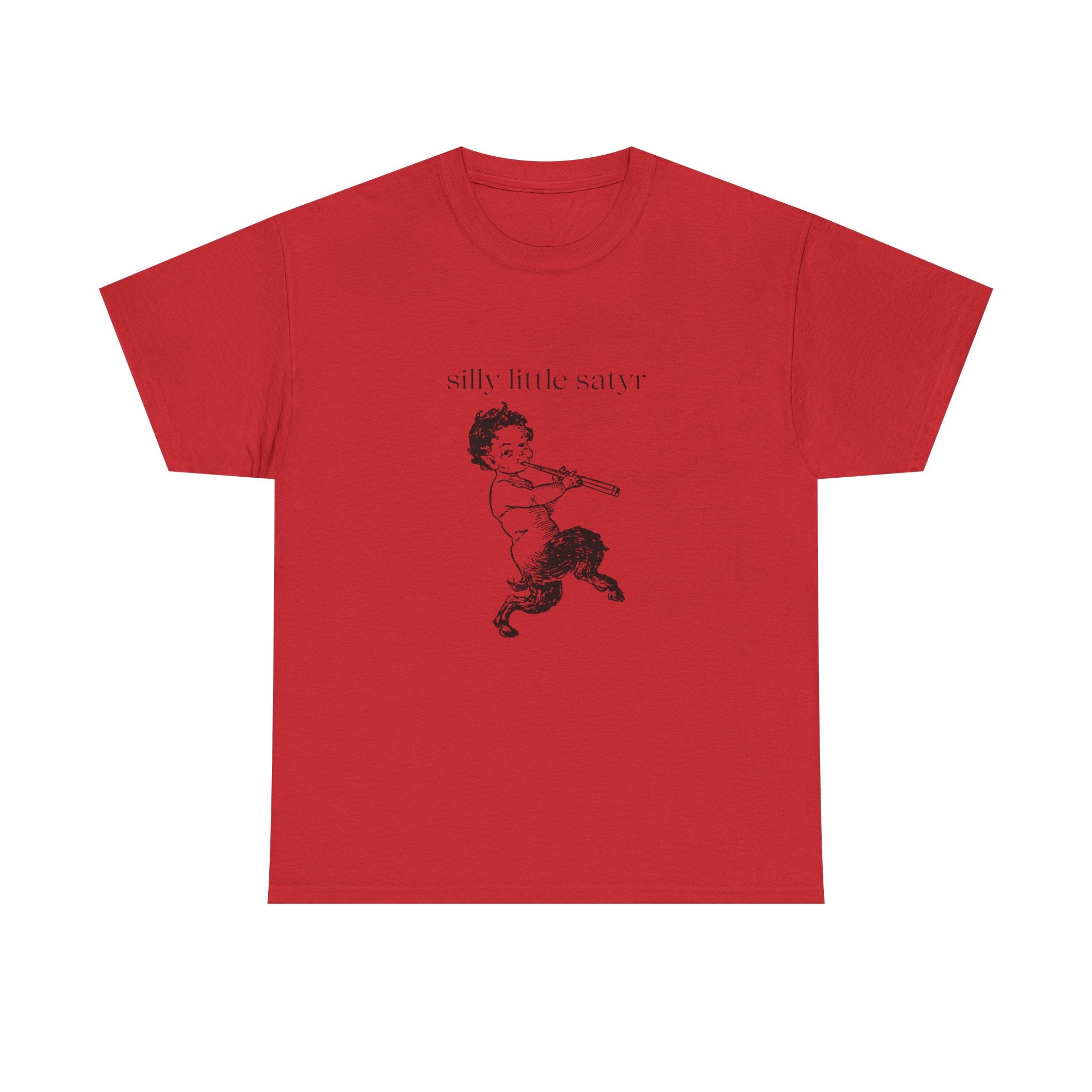 Silly Little Satyr T-Shirt | Vintage Mythology Illustration, Playful Retro Tee, Devil, Cute, Kewpie Style