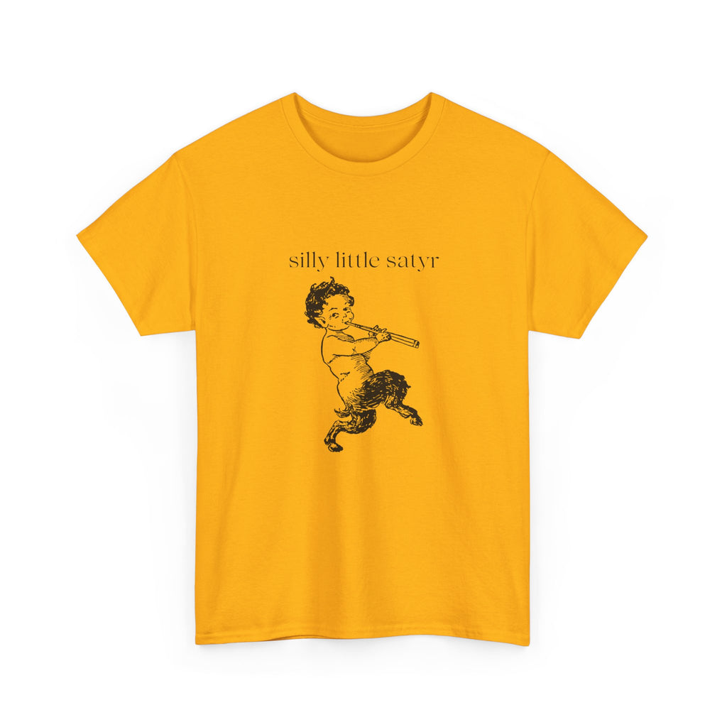 Silly Little Satyr T-Shirt | Vintage Mythology Illustration, Playful Retro Tee, Devil, Cute, Kewpie Style