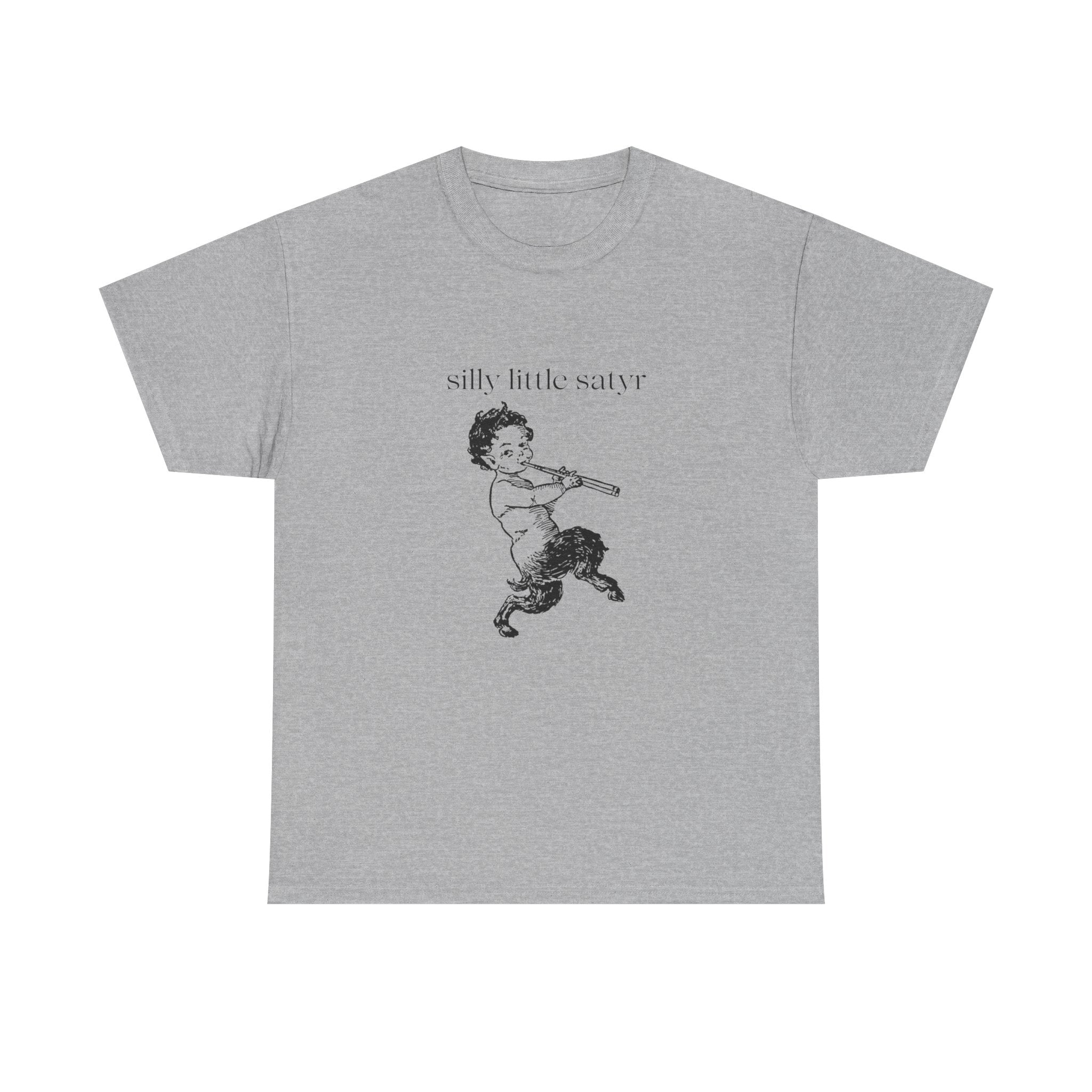 Silly Little Satyr T-Shirt | Vintage Mythology Illustration, Playful Retro Tee, Devil, Cute, Kewpie Style