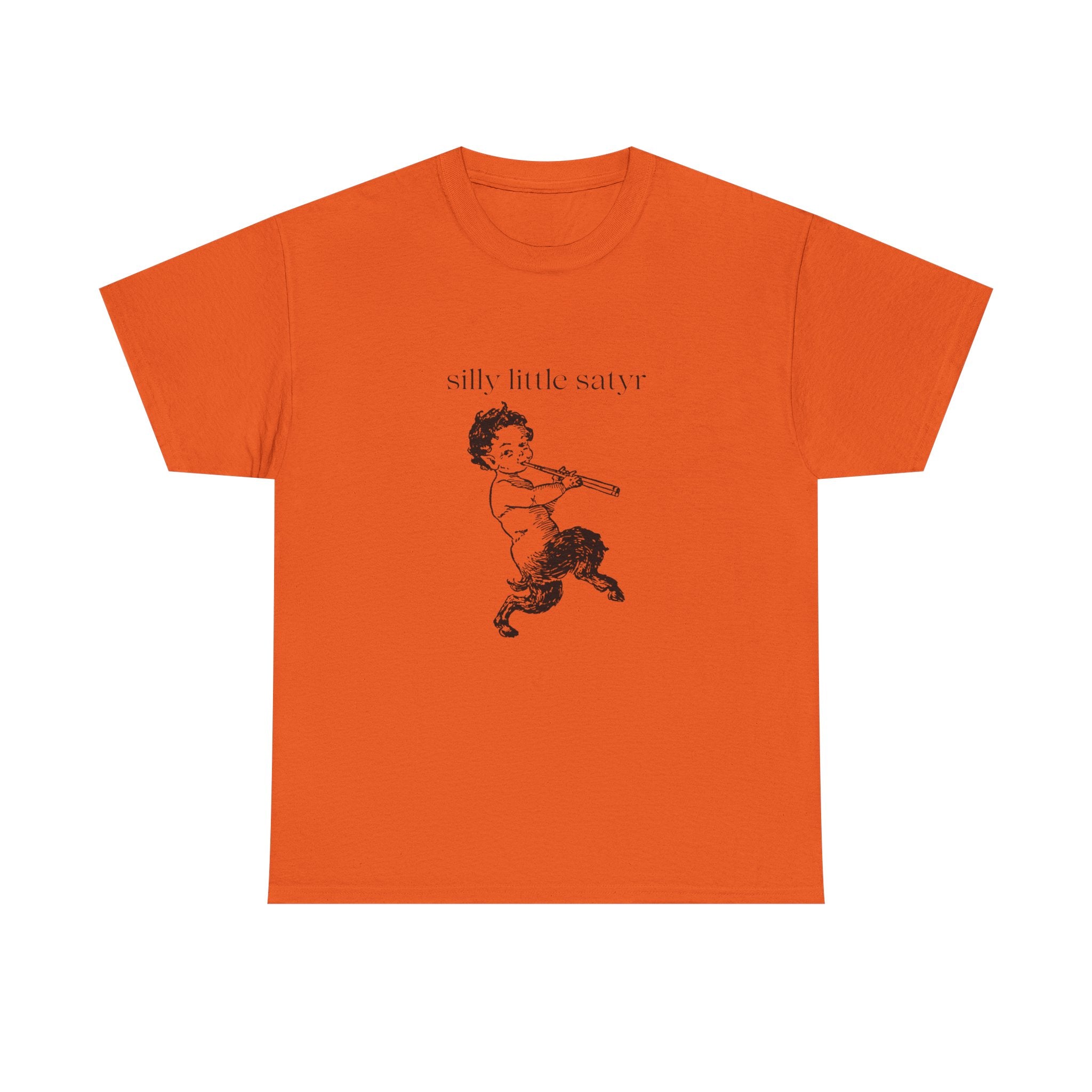 Silly Little Satyr T-Shirt | Vintage Mythology Illustration, Playful Retro Tee, Devil, Cute, Kewpie Style